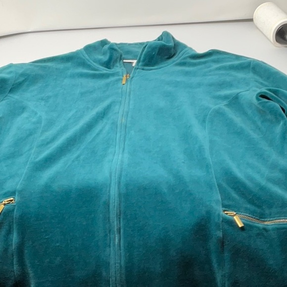 2 piece JM collection women’s velour tracksuit , size Large/medium - Picture 4 of 8